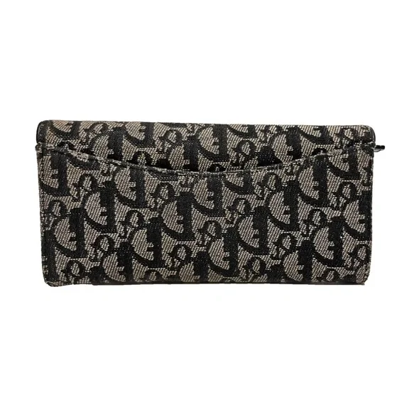 Dior Black and Gray Oblique Canvas Clutch Wallet - Picture 3 of 11